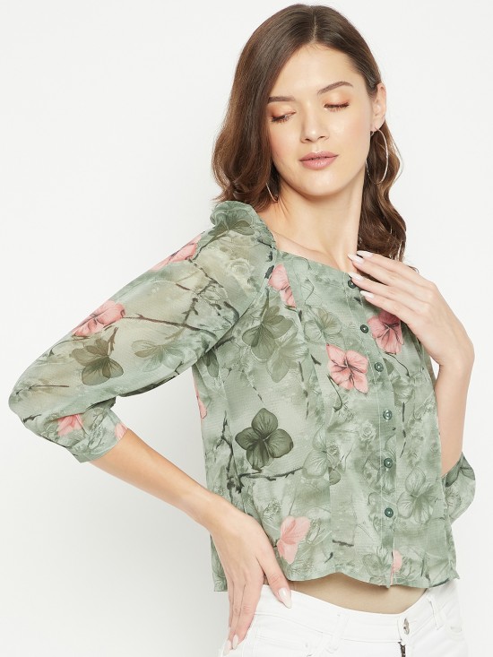 Floral printed Blouson Top