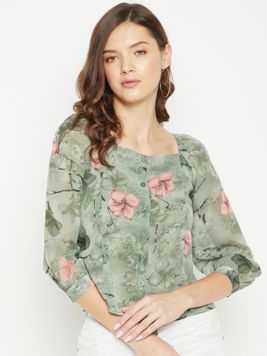 Floral printed Blouson Top