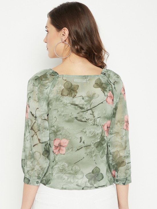 Floral printed Blouson Top