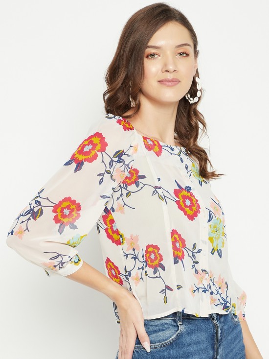 Floral printed Blouson Top