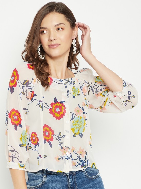 Floral printed Blouson Top