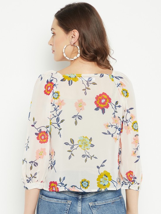 Floral printed Blouson Top