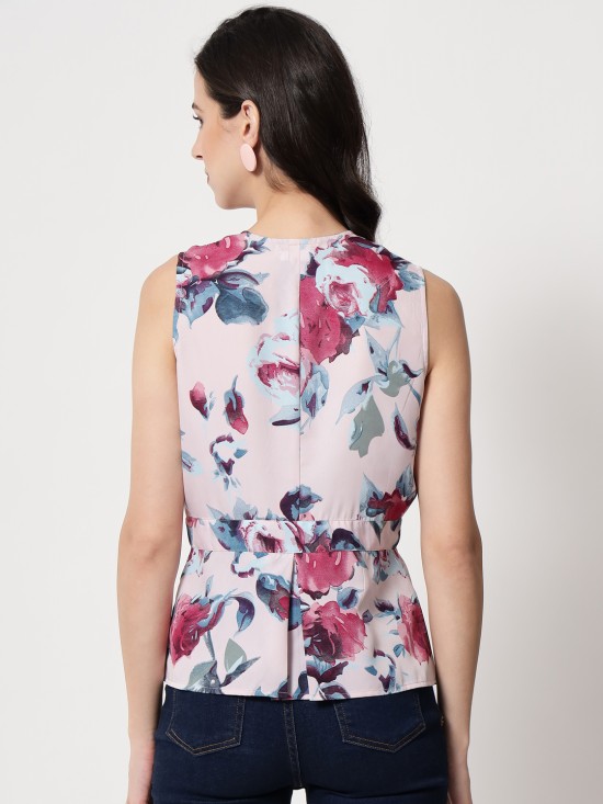 Buttoned Wrap Top