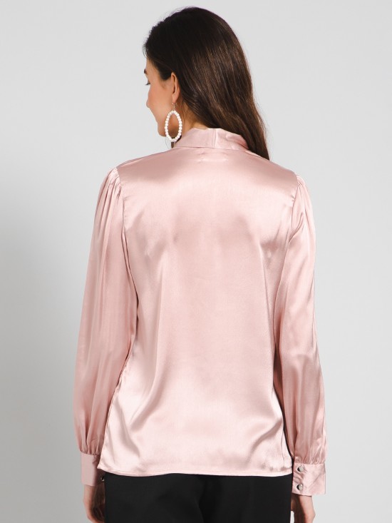 Tie Neck Satin Top