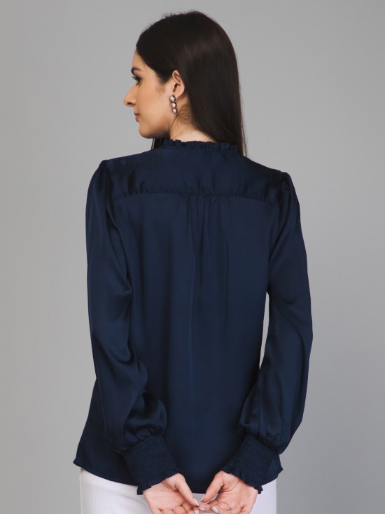 Smocking Satin Top