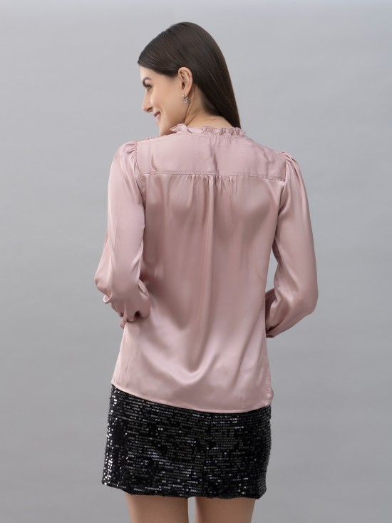 Smocking Satin Top