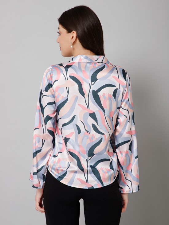 Printed Satin Shirt