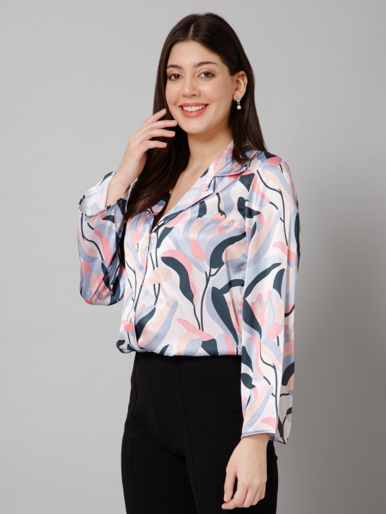 Printed Satin Shirt