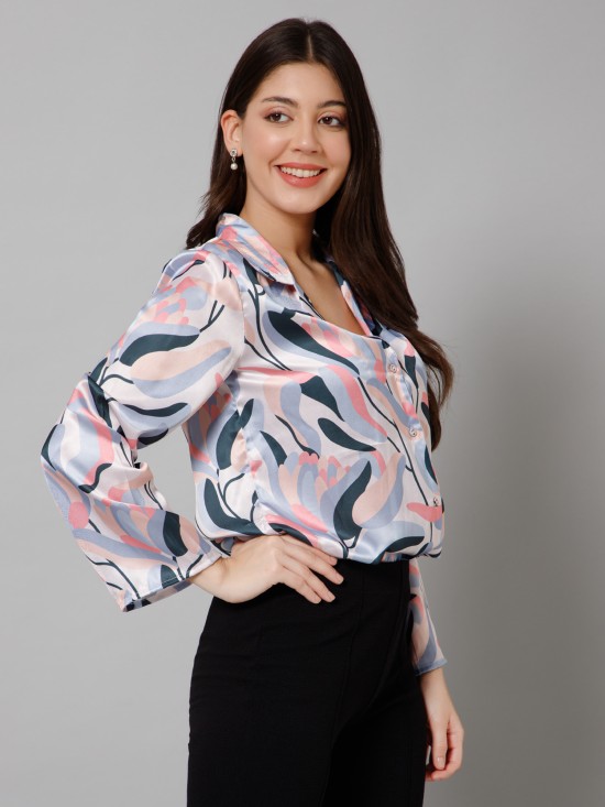 Printed Satin Shirt