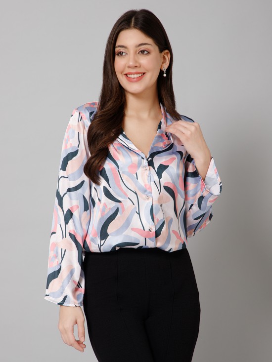 Printed Satin Shirt