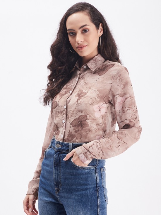 Floral printed regular shirt