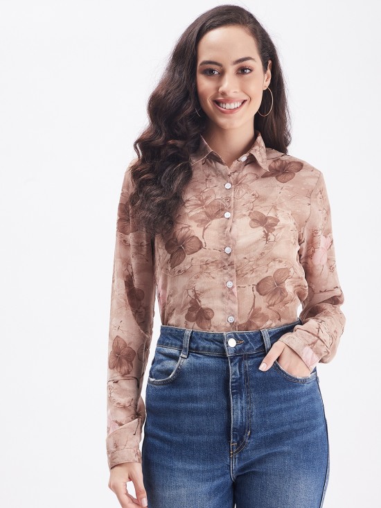 Floral printed regular shirt