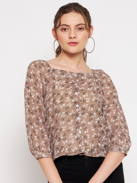 Floral printed Blouson Top