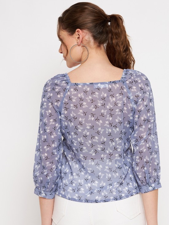 Floral printed Blouson Top