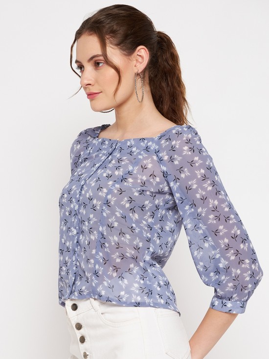 Floral printed Blouson Top