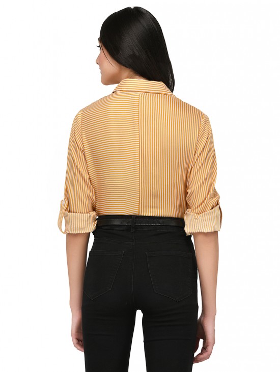 Placement Stripes Shirt with Pocket