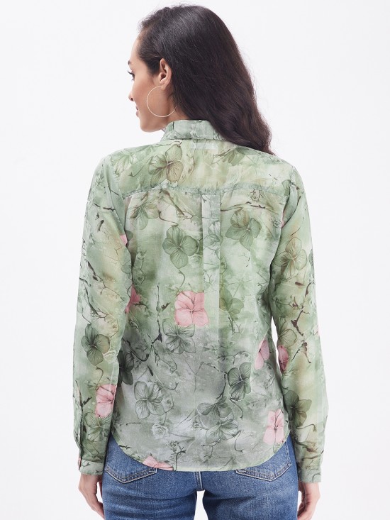 Floral printed regular shirt