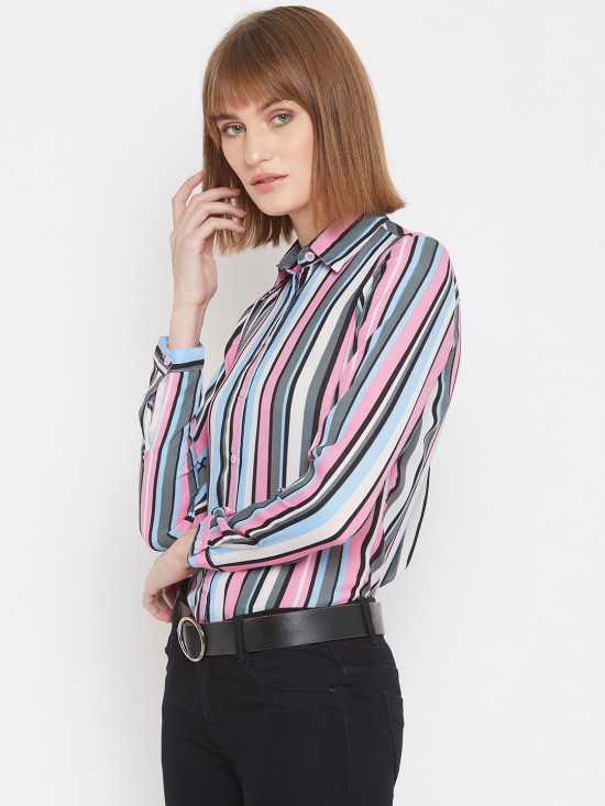 Stripes printed regular shirt