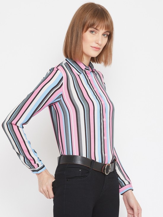 Stripes printed regular shirt