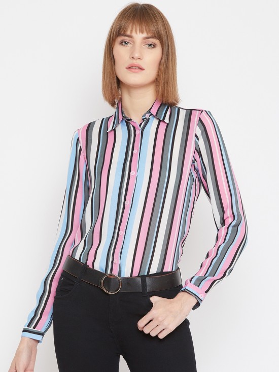 Stripes printed regular shirt
