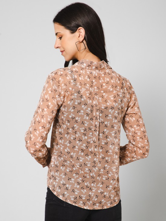 Floral print regular shirt