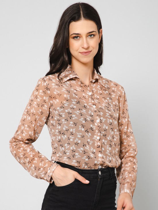 Floral print regular shirt