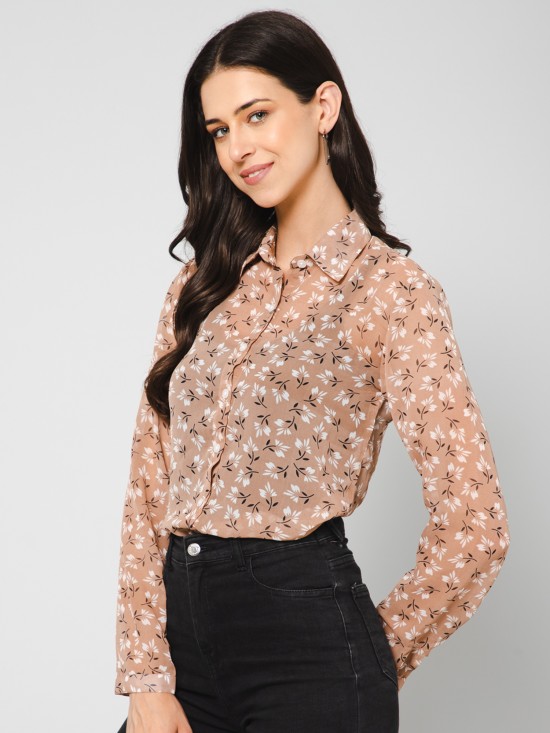 Floral print regular shirt