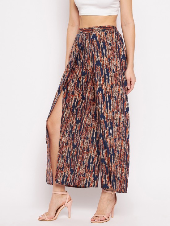 Printed Slit Pants