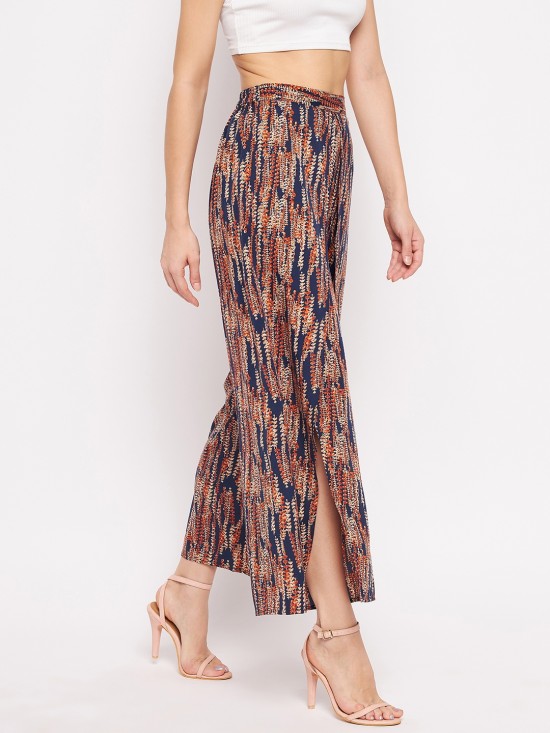 Printed Slit Pants