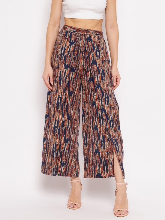 Printed Slit Pants