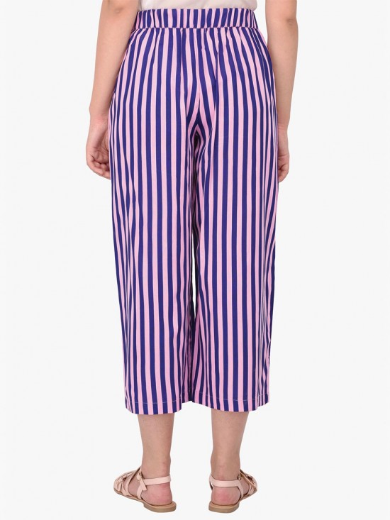 Culottes with wide stripes print