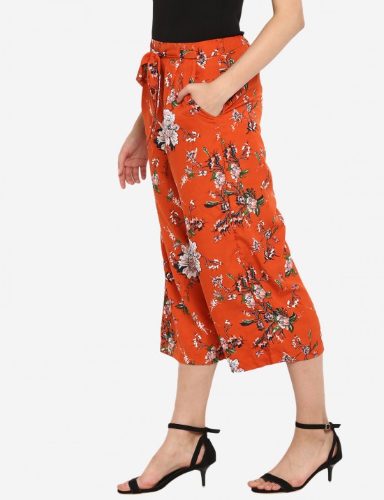 Floral printed culottes