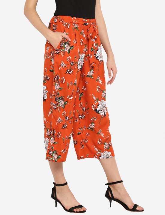 Floral printed culottes