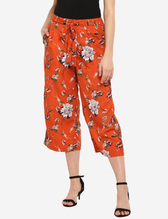Floral printed culottes