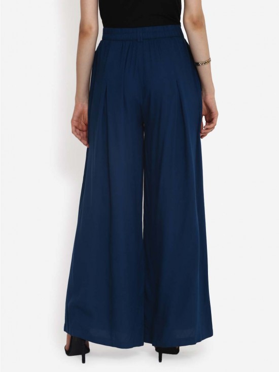 Rayon Flared Trousers