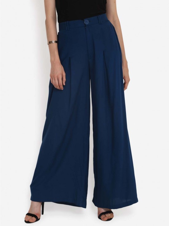Rayon Flared Trousers