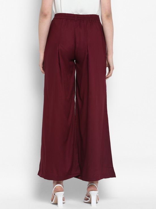 Rayon Flared Trousers