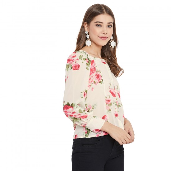 Floral Printed Blouson Top