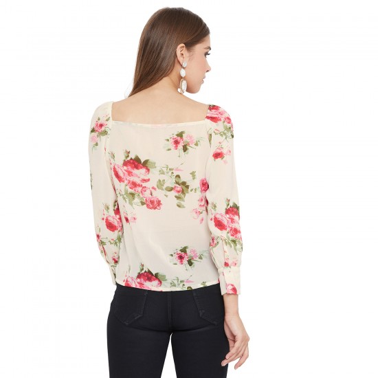 Floral Printed Blouson Top