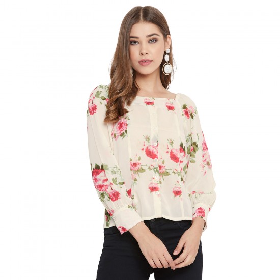 Floral Printed Blouson Top