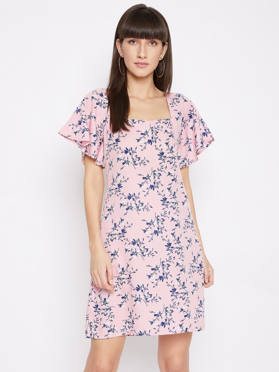 Floral sweetheart neckline dress