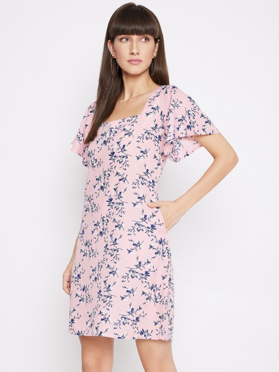 Floral sweetheart neckline dress