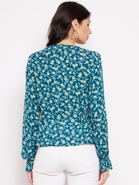 Long Sleeves Smocked Waist Top
