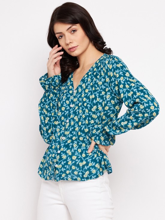 Long Sleeves Smocked Waist Top
